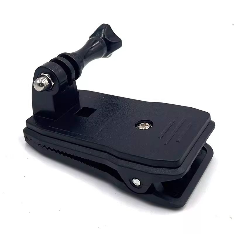 Clip pentru rucsac pentru camere de acțiune (Material: Nylon+ABS; Compatibilitate: Generală; Conținut: clip, șuruburi, bază)