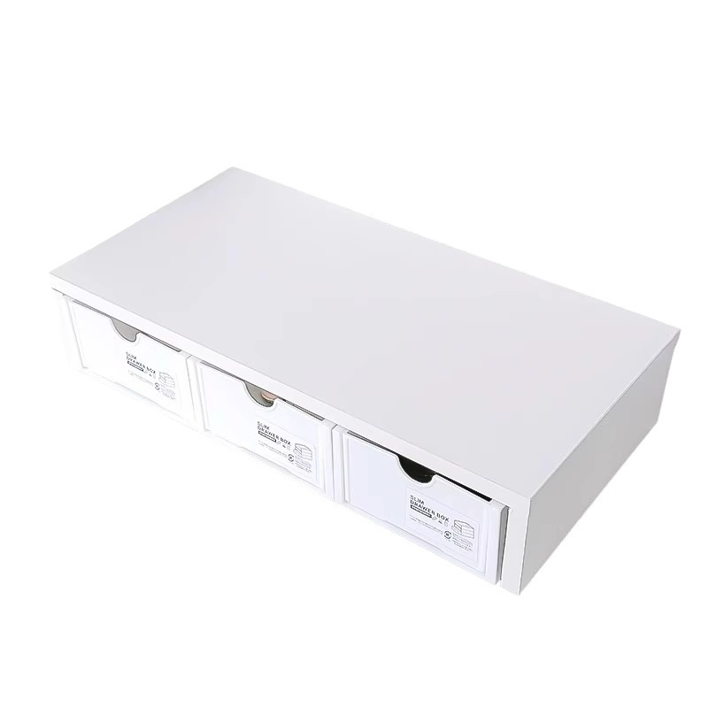 Stolni regač za pohranu i nosač monitora, 1-etaža, plastika, japanski stil, slobodna baza