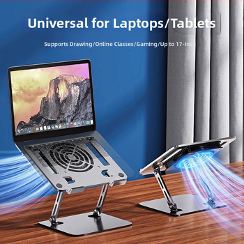 Suport pentru laptop cu bază din oțel carbon, liftabil pentru răcire îmbunătățită - Nulan, Modelul 21, Greutate 1,3 kg