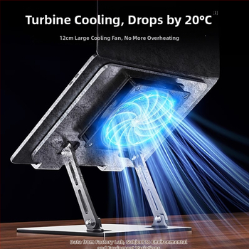 Suport pentru laptop cu bază din oțel carbon, liftabil pentru răcire îmbunătățită - Nulan, Modelul 21, Greutate 1,3 kg