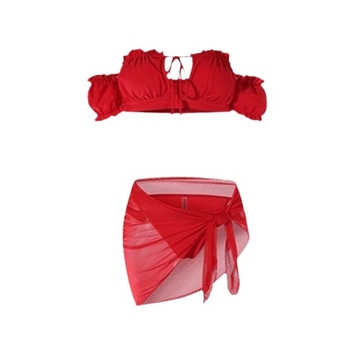 Canan Разделен дамски бански костюм със подплънки в чашките, висока талия, без гръб