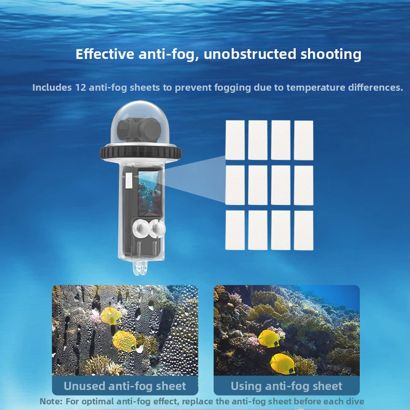 Brdrc sukeldumis-kaitseümbris DJI Osmo Pocket 3 jaoks, 40 m sügavus, PC-korpus, 190 g, komplektis veekindel korpus, käepide, 1/4 inch adapteri alus, pikk kruvi, 12 anti-fog lehte