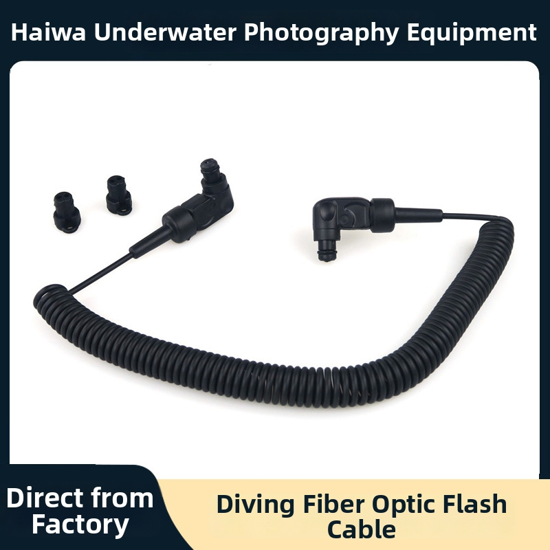 Optiska šķiedras sinhronizācijas kabelis, L-veida zemūdens fotografēšanai — OR-2; saderīgs ar ūdensdrošiem korpusiem ar optiskās šķiedras portu; Bluetooth: Nē; licencējama privātā zīmola