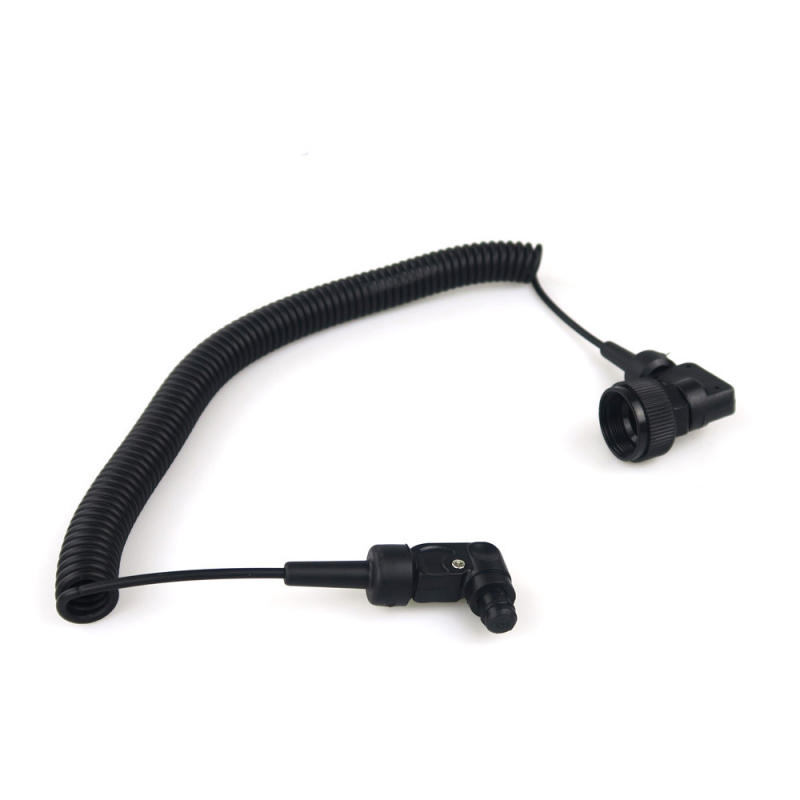 Optiska šķiedras sinhronizācijas kabelis, L-veida zemūdens fotografēšanai — OR-2; saderīgs ar ūdensdrošiem korpusiem ar optiskās šķiedras portu; Bluetooth: Nē; licencējama privātā zīmola