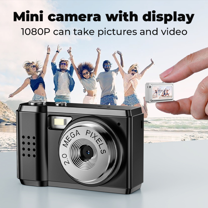 Digitalni fotoaparat s širokokutnim retro dizajnom, model S5, 1,5-inčni LCD, TF kartica, trajanje baterije 60 minuta