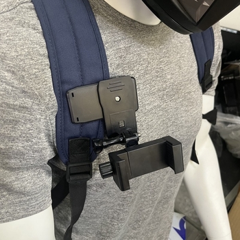 Klip za telefon na ruksak – fiksno snimanje, POV vožnja, GP137, ABS
