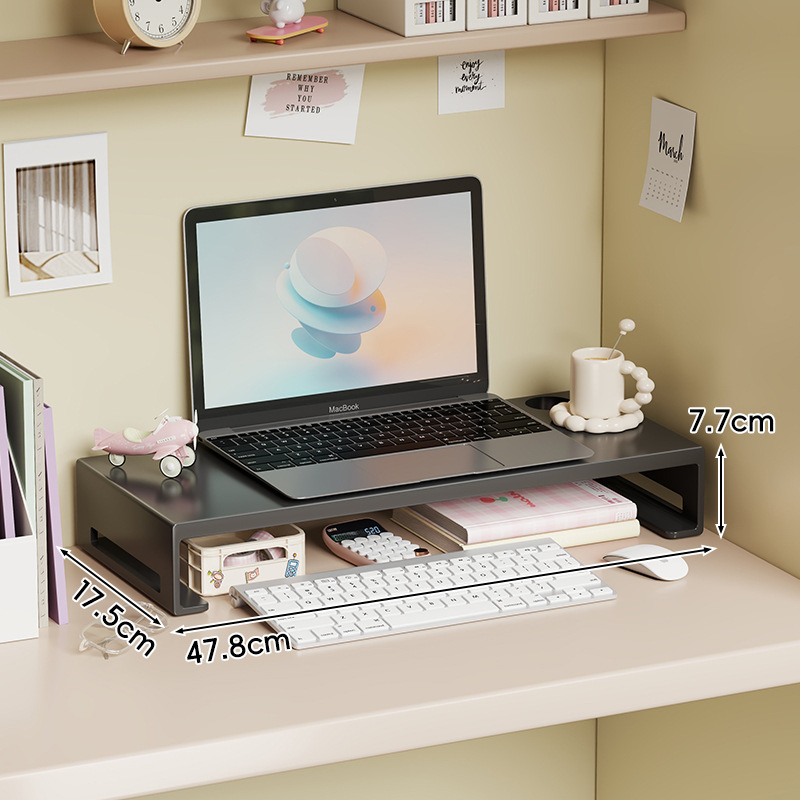 Stalak za monitor na radnom stolu, dvostruki metalni organizator, karbonska čelika