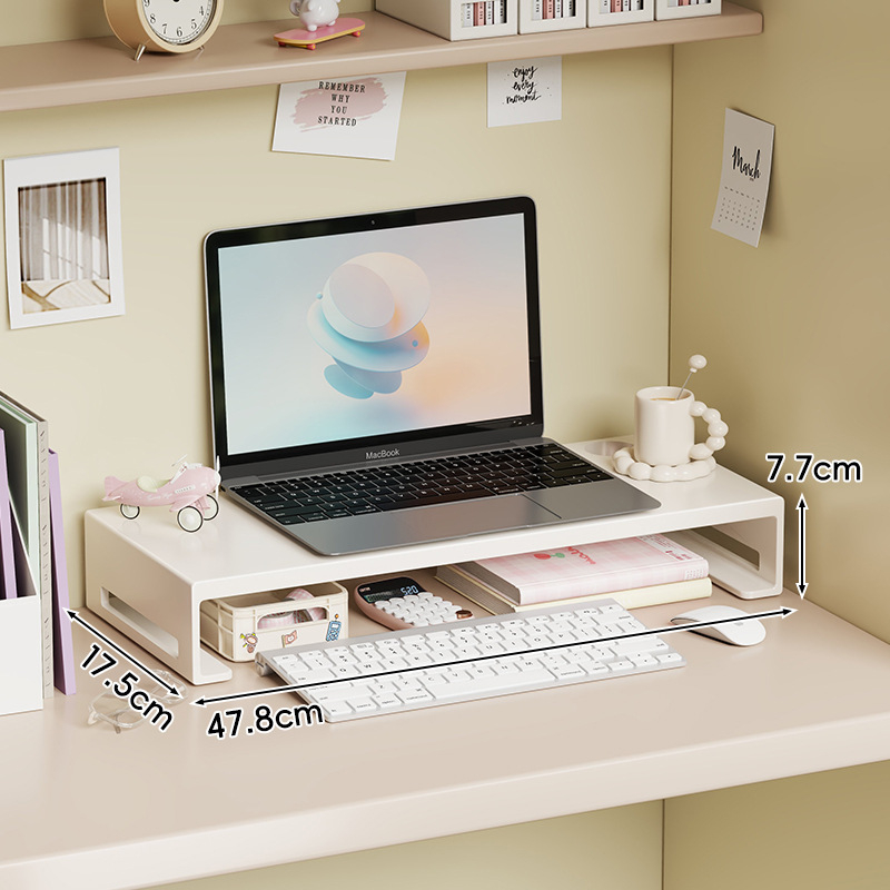 Stalak za monitor na radnom stolu, dvostruki metalni organizator, karbonska čelika