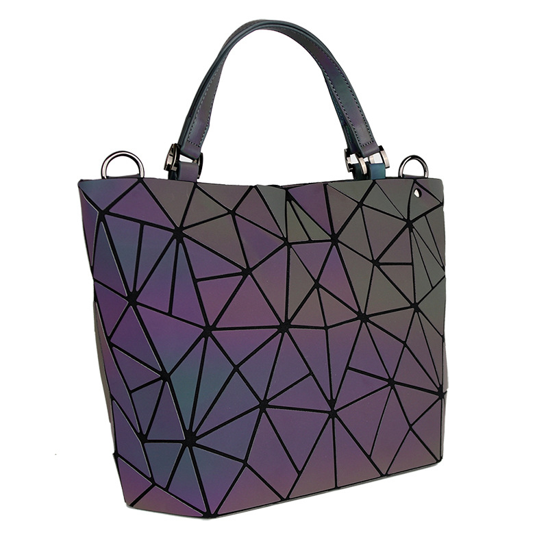 Geometrijska rombična bucket torba – PU koža, ženska crossbody torba, korejski stil, unutarnji džep sa zipom