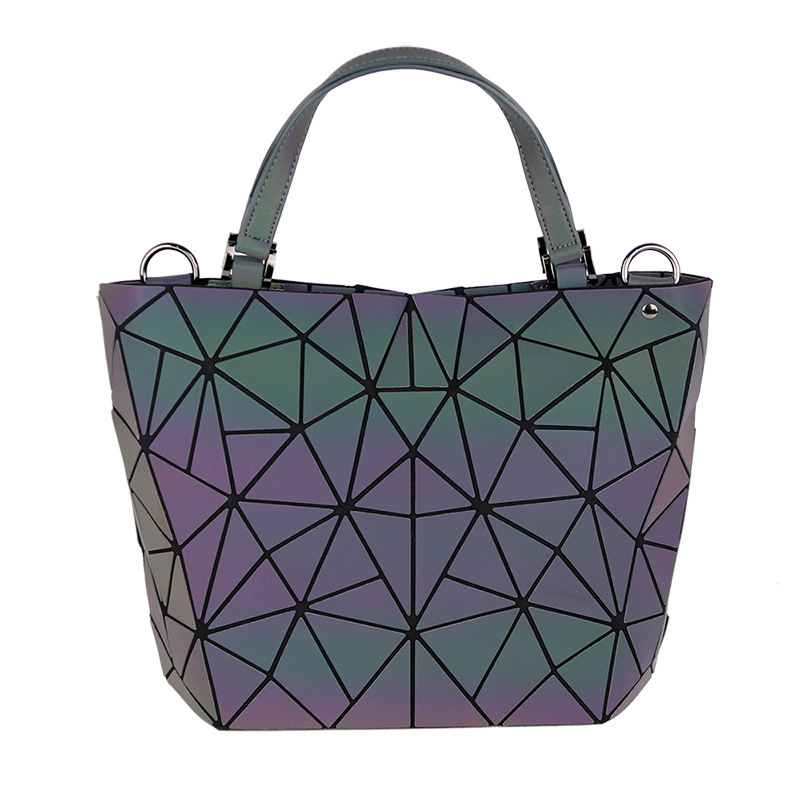 Geometrijska rombična bucket torba – PU koža, ženska crossbody torba, korejski stil, unutarnji džep sa zipom