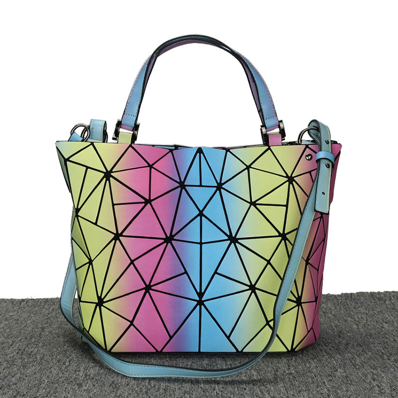 Geometrijska rombična bucket torba – PU koža, ženska crossbody torba, korejski stil, unutarnji džep sa zipom