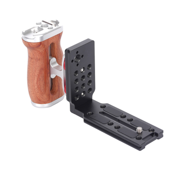 Soliwood Xe5 aliuminio šoninė rankena su L plokšte DSLR, L- formos greito atpalaidavimo plokštė, ARCA suderinama