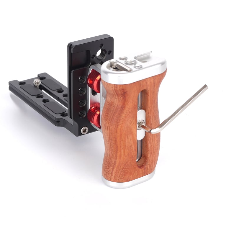 Soliwood Xe5 aliuminio šoninė rankena su L plokšte DSLR, L- formos greito atpalaidavimo plokštė, ARCA suderinama