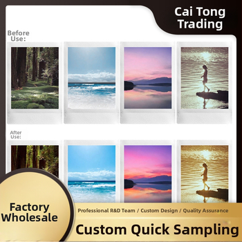 Polaroid Mini 11 objektyvo priedai: priekinis keturių spalvų filtras, nuimamas veidrodinis objektyvas