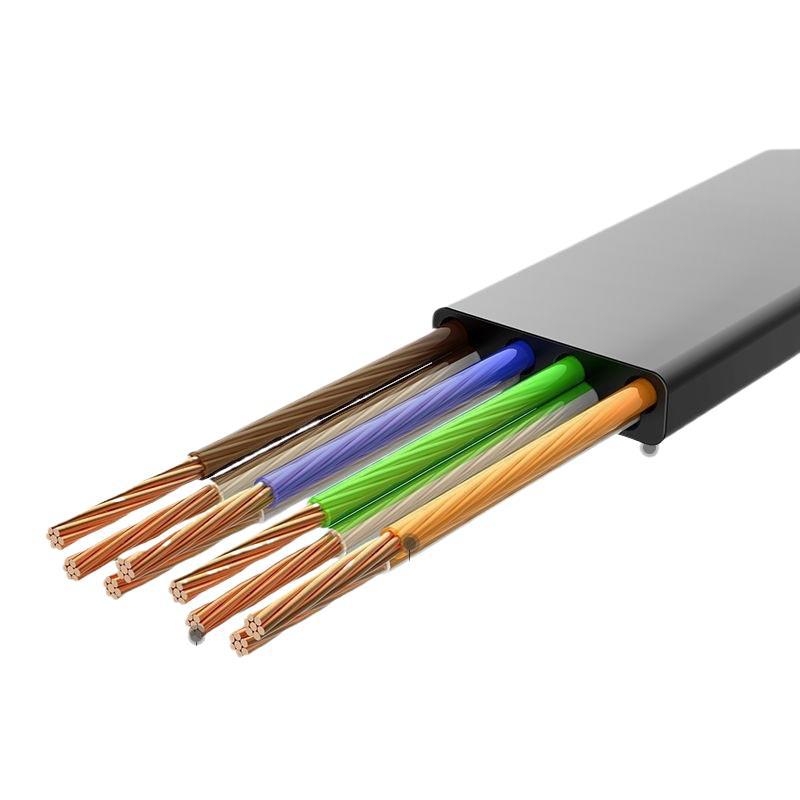 Cablu Ethernet Cat6 plat cu cot de 90°, conductoare din cupru, viteză Gigabit