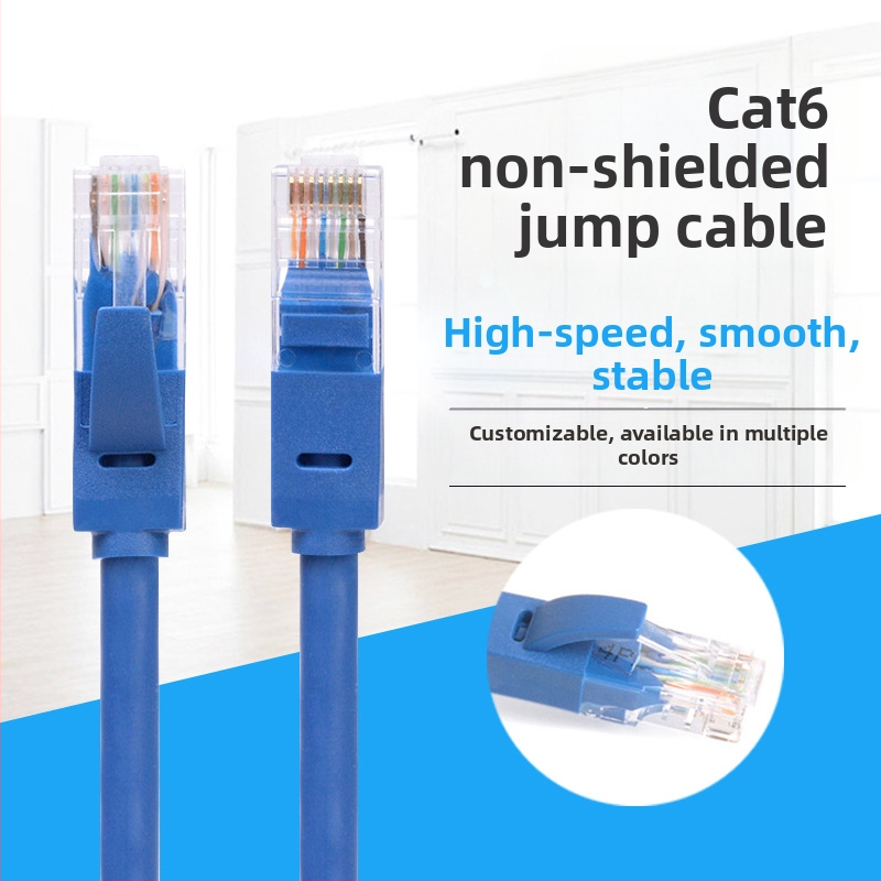 Cat6 Ethernet kabelis, RJ45, bezskābes vara, OD6.0, maršrutētāja savienojums