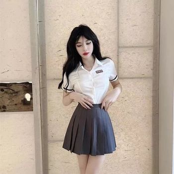 Unisex komplet uniformi za kozmetičare s kragnom od krzna i košulom, rukavi 3/4, tkanina od spandex smjese ispod 30%, hlače duljine pet četvrtina, stil stewardess