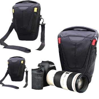 DSLR fotoaparato krepšys – išplėstas trikampio formos krepšys teleobjektyvams 70-200/100-400, nailonas, suderinamas su Nikon, Canon ir Sony