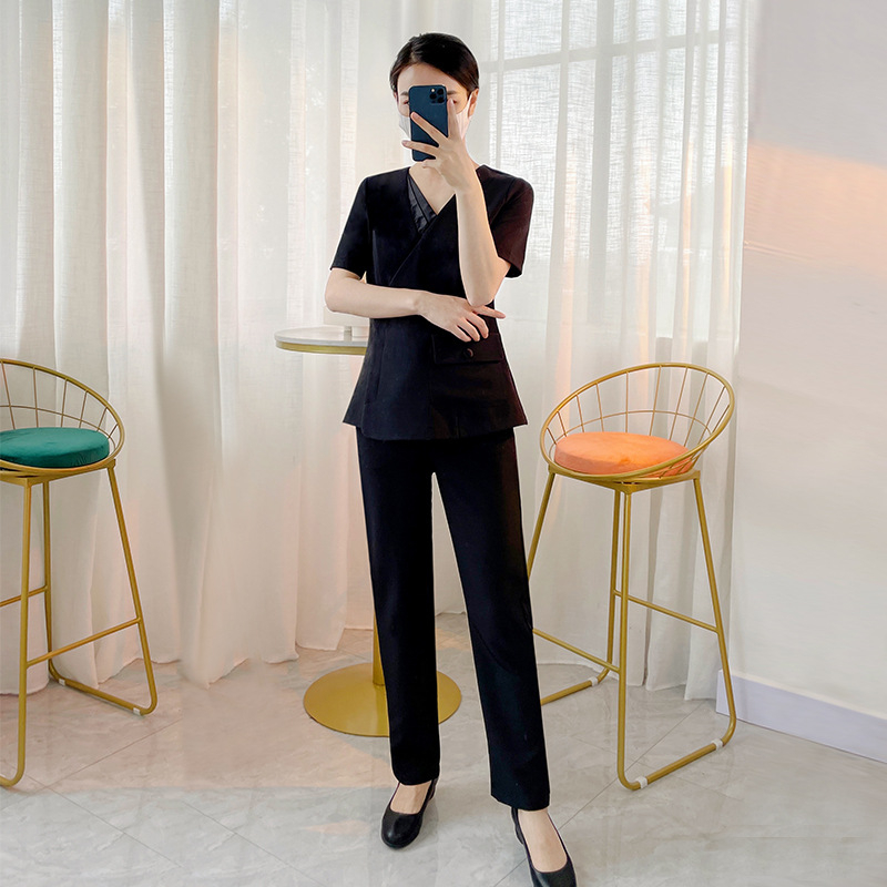 Ženska spa uniforma za kozmetički salon, vlaga-odvodići poliester, 65% poliester