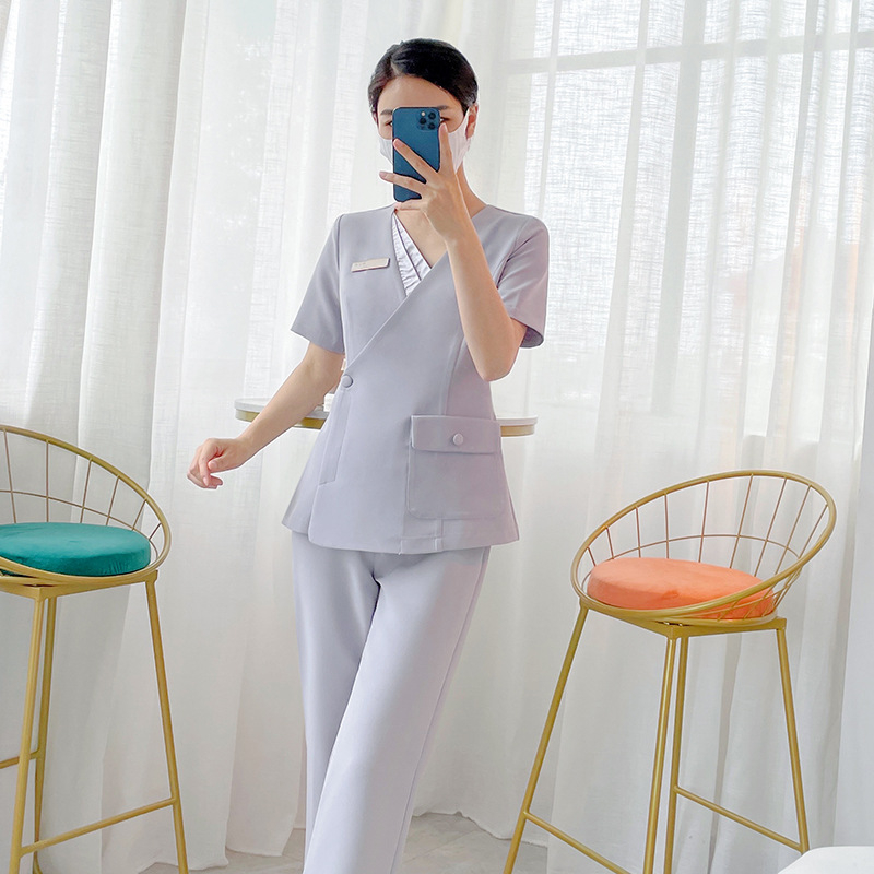 Ženska spa uniforma za kozmetički salon, vlaga-odvodići poliester, 65% poliester