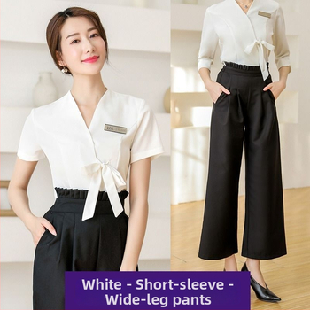 Unisex pracovné odevy pre terapeutov zdravia a krásy – Vysoká kvalita salónu starostlivosti o pokožku, SPA terapia nô; Anti-Radiation; Chenille tkanina so Spandexom; päťbodové nohavice