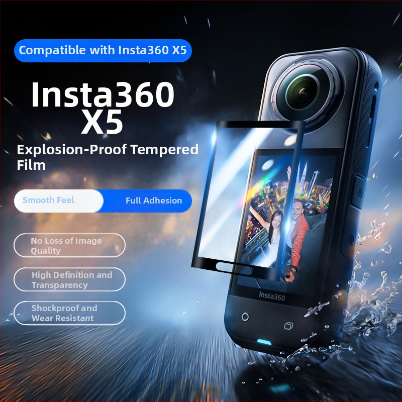 Insta360 ONE X5 tvrdené sklo — ochranný kryt obrazovky, 1:1 veľkosť, plná obrazovka, bez loga