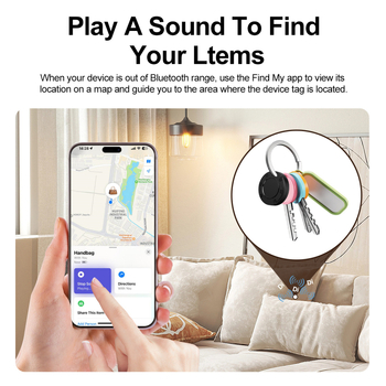 Αντι-χάσιμος ιχνηλάτης κλειδιών, συμβατός με Android και iOS, αδιάβροχο ABS περίβλημα, μπαταρία 225mAh, παγκόσμιος εντοπισμός, βάρος 10 g