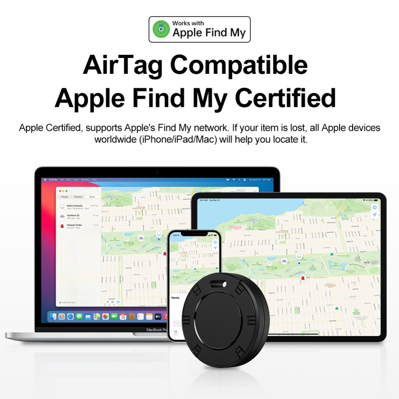 Αντι-χάσιμος ιχνηλάτης κλειδιών, συμβατός με Android και iOS, αδιάβροχο ABS περίβλημα, μπαταρία 225mAh, παγκόσμιος εντοπισμός, βάρος 10 g