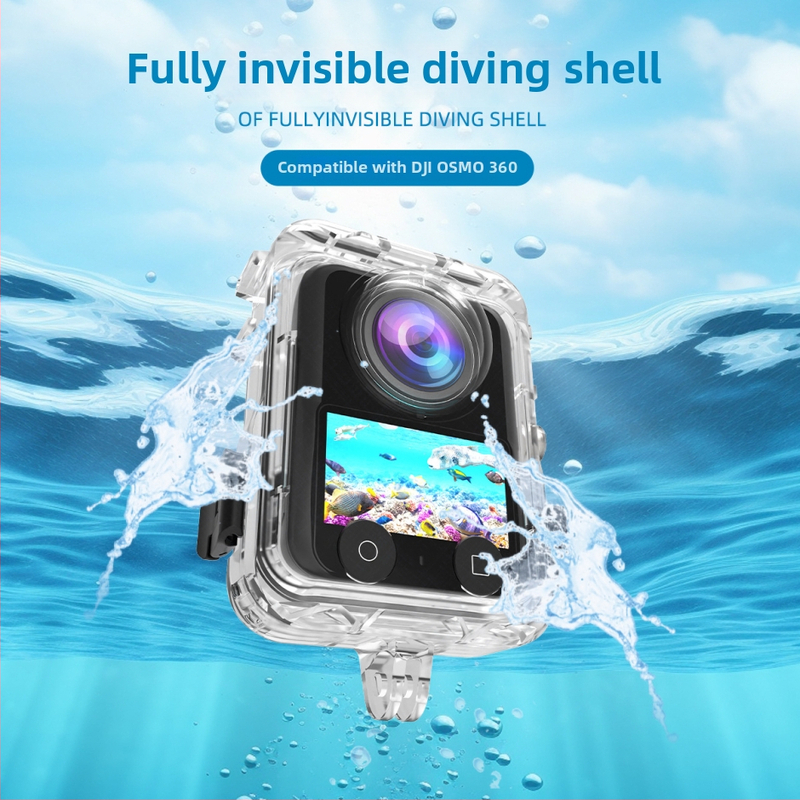 DJI Osmo 360 Carcasă impermeabilă invizibilă | Material PC și sticlă | Compatibil cu DJI Osmo 360 | Imprimare logo disponibil