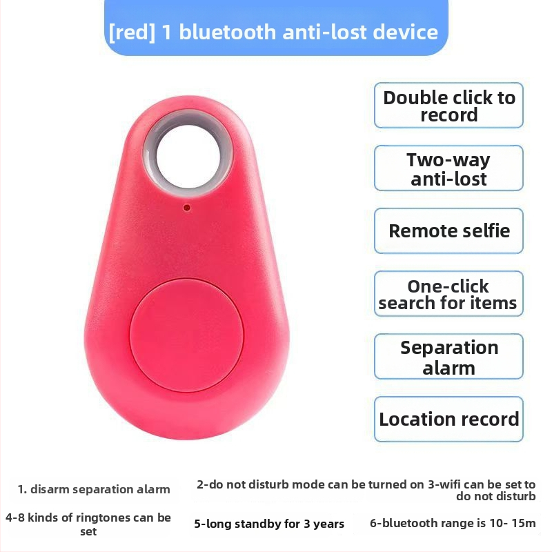 Έξυπνη Bluetooth συσκευή κατά της απώλειας για μπρελόκ — Διπλής κατεύθυνσης εύρεση, συναγερμός-εντοπιστής, κλιπ για το τηλέφωνο