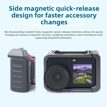 Kit de fotografie de stradă din aluminiu pentru Dji Action6, cu husă protecție și cușcă metalică pentru cameră