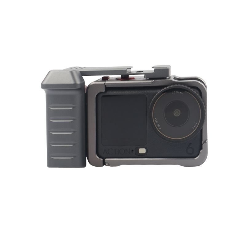 Kit de fotografie de stradă din aluminiu pentru Dji Action6, cu husă protecție și cușcă metalică pentru cameră