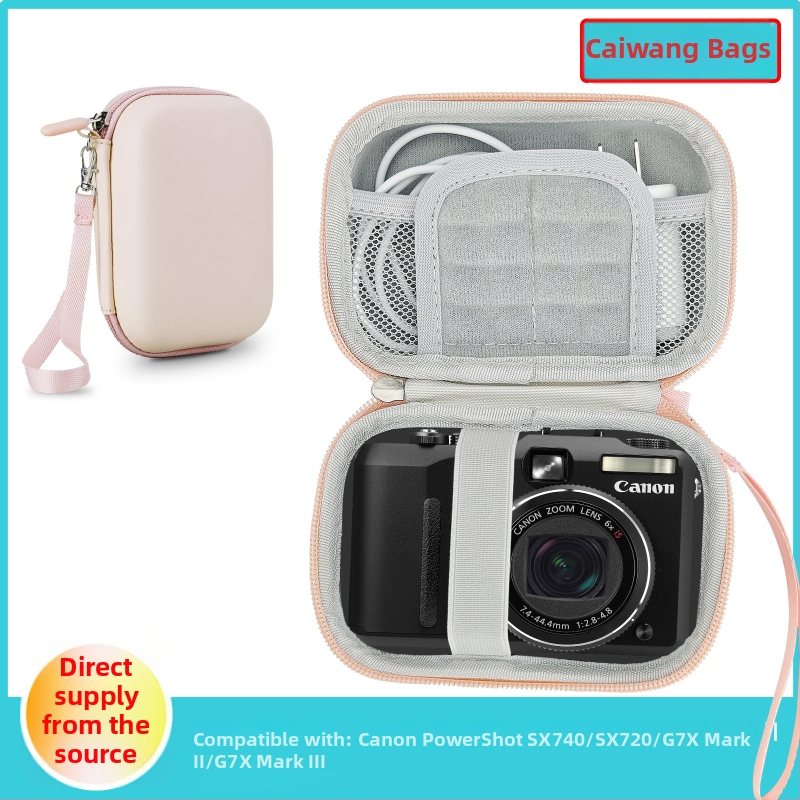 Tvrdom púzdro pre kameru Canon SX740/SX720/G7X2/G7X3 – vodotesný a proti pádu, EVA kompozitná konštrukcia