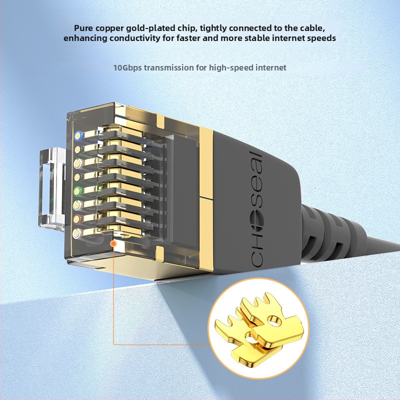 Akihabara CAT6A UTP neekranovaný sieťový kábel, 10 Gbps, kruhový tenký kábel, Plug-and-Play