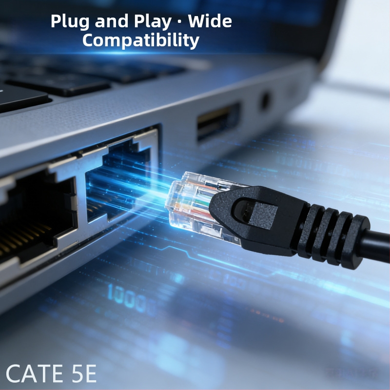 CAT6 Ethernet kabelis - Gigabitinis 1000 Mbps, skirtas nešiojamam/ maršrutizatoriui/ PC, namų/ biuro tinklo kabeliavimui, darbinė temperatūra -20…60°C
