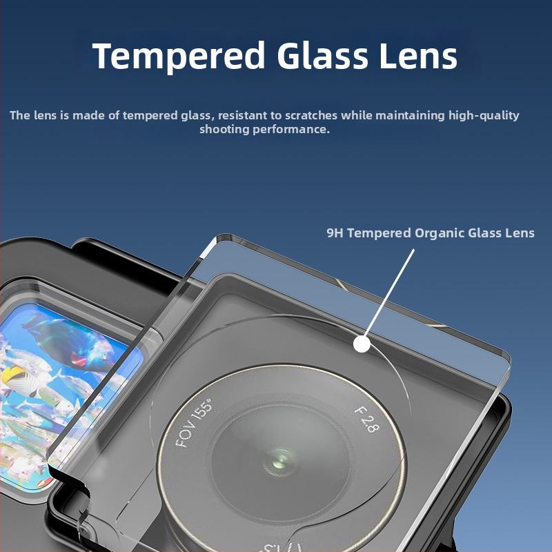 Carcasă de cameră etanșă din aluminiu pentru DJI Action4/5 Pro – SF-15004, material: aliaj de aluminiu + sticlă temperată, greutate 0,15 kg