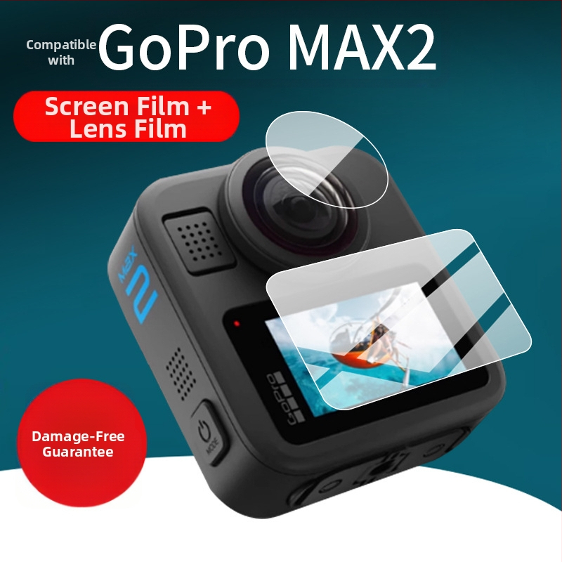 GoPro Max2 tvrdená ochranná fólia pre obrazovku a objektív, proti škrabaniu