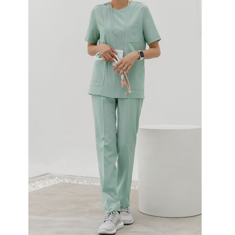 Unisex chirurgický scrub top s piatimi štvrťrami rukávmi a rohovými rukávmi, Chenille-Spandex textília (70–80%), radiačná ochrana, dĺžka 50–65 cm, jar 2025