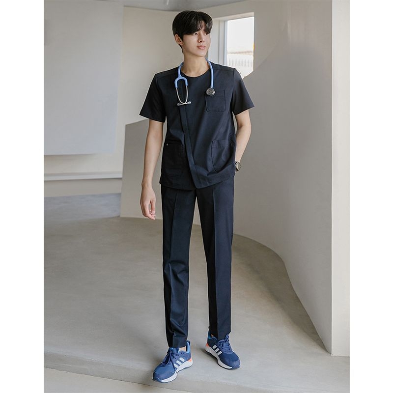 Unisex chirurgický scrub top s piatimi štvrťrami rukávmi a rohovými rukávmi, Chenille-Spandex textília (70–80%), radiačná ochrana, dĺžka 50–65 cm, jar 2025