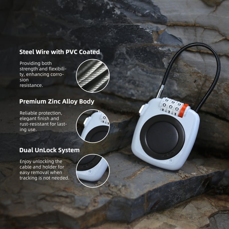 Find My Συμβατός Bluetooth Εντοπιστής Αντι-Απώλειας — Προστασία με Κωδικό, Αδιάβροχο Tag για Apple iOS, 225 mAh Μπαταρία