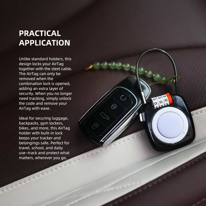 Find My Συμβατός Bluetooth Εντοπιστής Αντι-Απώλειας — Προστασία με Κωδικό, Αδιάβροχο Tag για Apple iOS, 225 mAh Μπαταρία