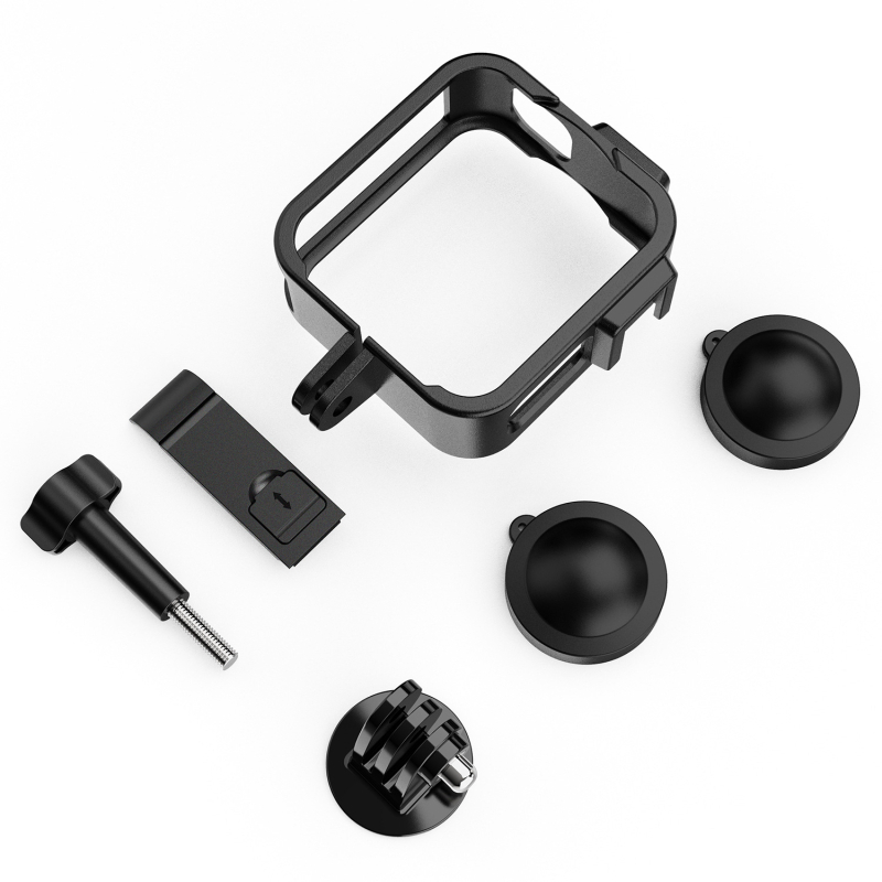 GoPro Max2 ochranný rám s bočným otvorom batérie, proti pádu a nárazom, plastový — sada príslušenstva