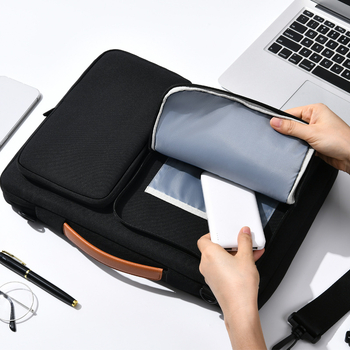 Τσάντα για φορητό υπολογιστή από αδιάβροχο Oxford ύφασμα, κλείσιμο με φερμουάρ, τηλεσκοπική λαβή, επένδυση με σκούρο πλέγμα, κατάλληλη για επαγγελματικά ταξίδια