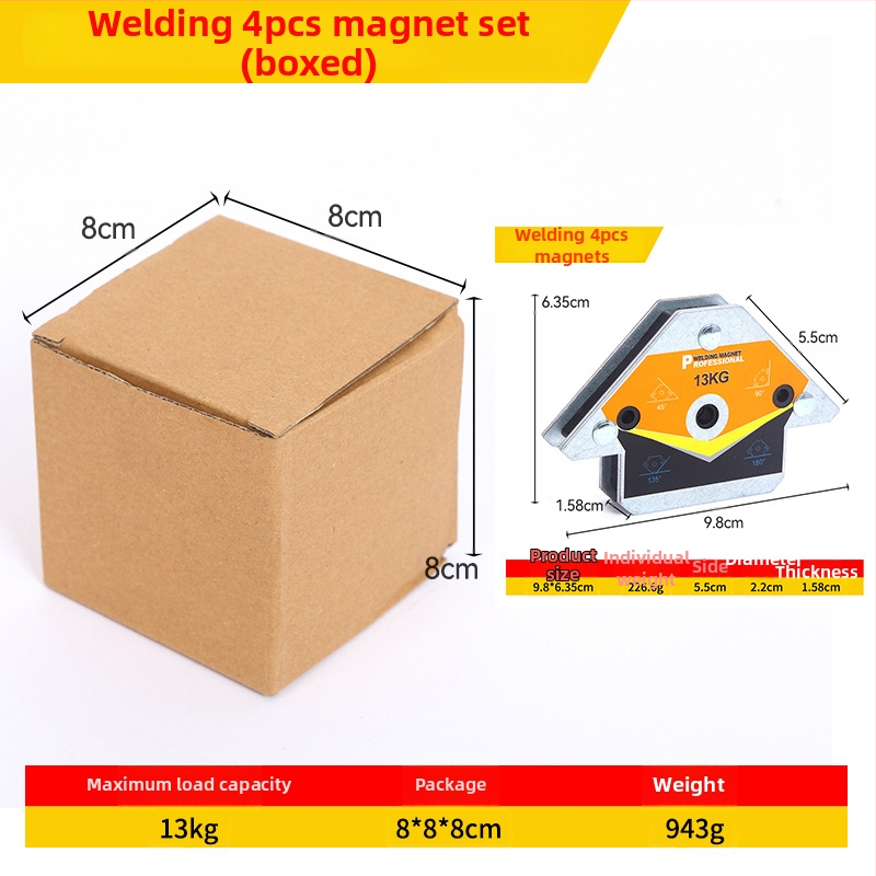 Metināšanas pozicionēšanas komplekts – daudzvirzienu palīgierīce, trīsstūrveida un sešstūrveida metināšanas magnēti, metināšanai, montāžai, marķēšanai, cauruļu uzstādīšanai un metāla apstrādei
