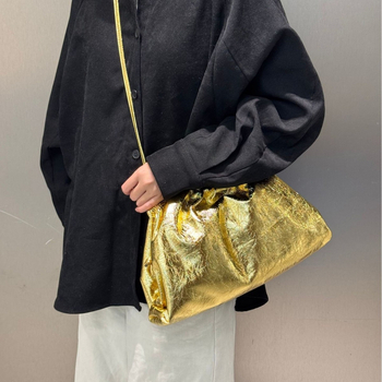 Odinė rankinė dumpling formos su magnetine užsegimu, 3D išorė, telefono kišenė