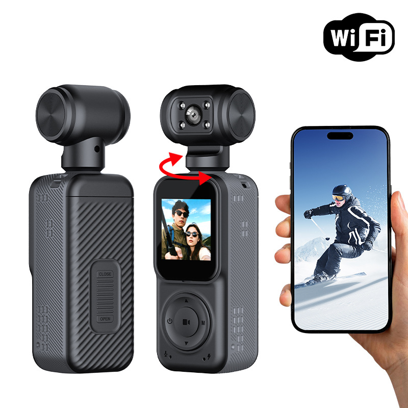 Q5 prijenosna akcijska kamera sa stabilizacijom za outdoor vožnju biciklom — 1,5" LCD, 200W pixela, TF kartično skladištenje, trajanje baterije 5–10 h