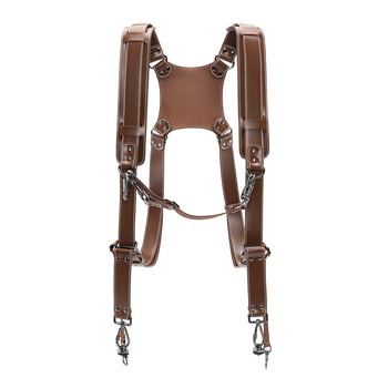 Kétkamerás bőrvállpánt fényképezőgéphez, állítható hosszúságú, modell H90, kompatibilis több fényképezőgép-modellel