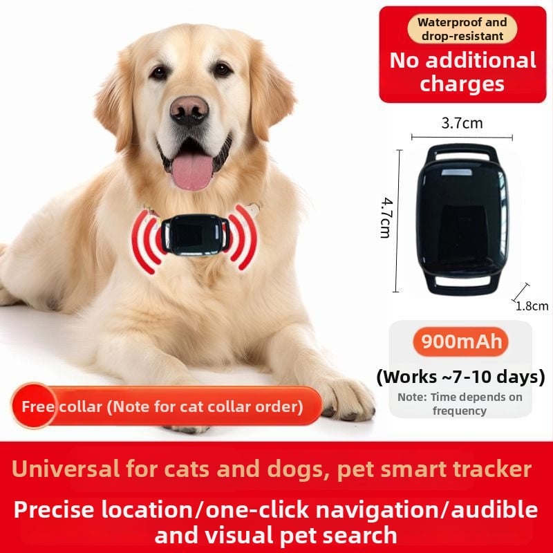 Ανιχνευτής GPS Beidou για κατοικίδια – ιχνηλάτης για σκύλους και γάτες με απομακρυσμένο εντοπισμό, συμβατό με iOS, έκδοση 3