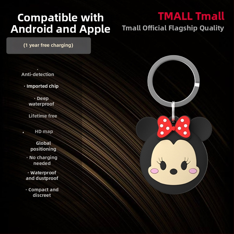 AK-28B GPS lokalizátor pre Android a iOS; univerzálny sledovač pre deti, seniorov a domáce zvieratá; batéria 240 mAh; globálne určovanie polohy, navigácia po mapách; nositeľný ako kľúčenka