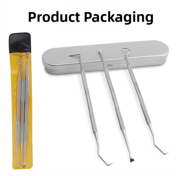 Nerūdijančio plieno dantų įrankių rinkinys naminiams gyvūnėliams — burnos sondos ir akmenų valymo įrankis, 55 g